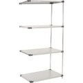 Global Equipment Nexel    Stainless Steel Solid Shelving Add-On 48"W x 18"D x 86"H A18488SS